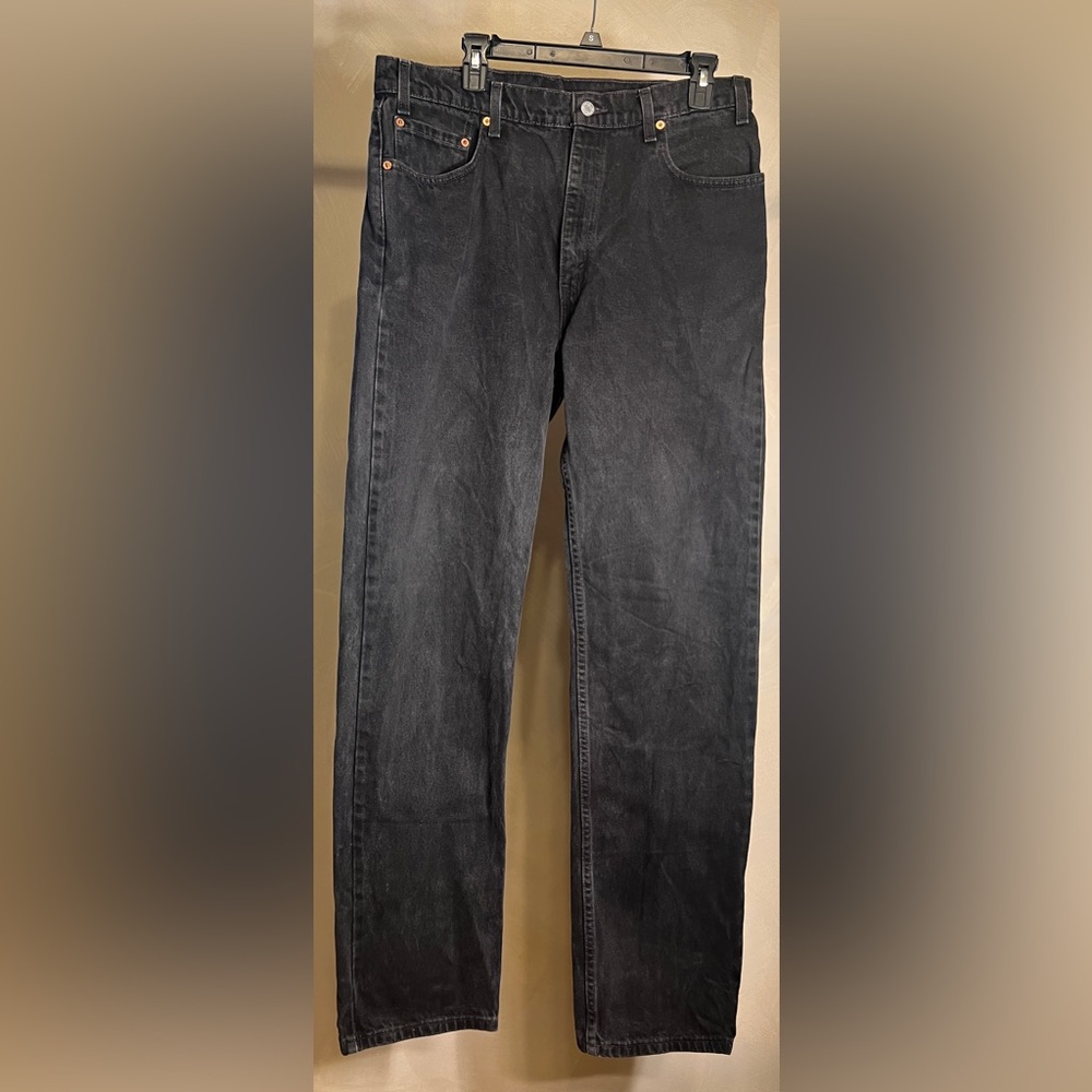 Levis 505 Regular Fit Straight leg Red Tab Black Denim Jeans,90s, USA|Sz:W36 L36